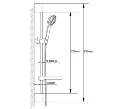 Hudson Reed Slimline Slider Rail Kit Chrome With Multifunction Round Handset -Burlington Shop M700 2023 6 13 9 49 48 715
