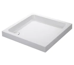 Mira Flight Square Shower Tray White With Waste