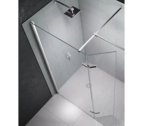 Merlyn 8 Series Wetroom Panel With Hinged Swivel Panel 3 Merlyn 8 Series Wetroom Panel With Hinged Swivel Panel - Image 3