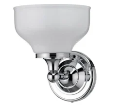 Burlington Light With Chrome Base And Opal Glass Cup Shade