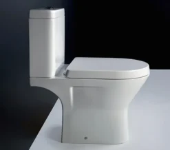 Essential IVY Close Coupled White Rimless WC Pan With Cistern And Seat