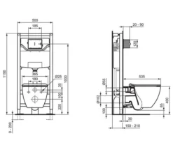 Ideal Standard Tesi Aquablade White Wall Hung WC Pan 535mm -Burlington Shop M700 2023 7 22 8 20 49 87