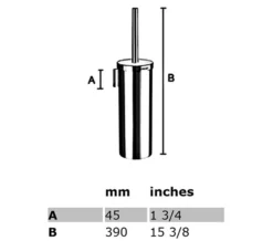 Smedbo House Wall Mounted Brush And Holder -Burlington Shop QS S163 2 mn