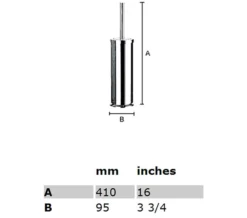 Smedbo Outline Free Standing Polished Chrome Toilet Brush And Holder -Burlington Shop QS S229 2 mn