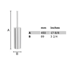 Smedbo Outline Lite Free Standing Polished Stainless Steel Round Toilet Brush -Burlington Shop QS S249 2 mn