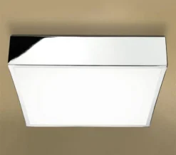 HIB Inertia LED Illuminated Square Chrome Ceiling Light - 0680