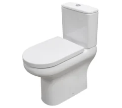 RAK Compact Deluxe 45cm High Rimless Close Coupled Full Access White WC Without Seat