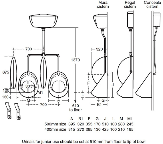 Armitage Shanks Sanura HygenIQ Wall Mounted Sleek Urinal Bowl 2 Armitage Shanks Sanura HygenIQ Wall Mounted Sleek Urinal Bowl - Image 2