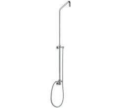 Imex Levo Chrome Shower Rigid Riser With Diverter And Integral Wall Connector
