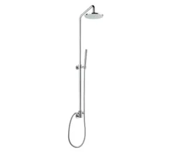 IMEX Levo Chrome Rigid Riser Set With Diverter And Round Shower Head