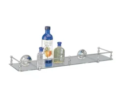 Miller Stockholm Glass Shelf With Guard Rail 500mm - 602C -Burlington Shop QS V15790 3 mn