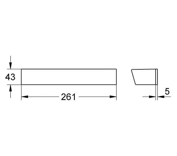Grohe Wall Mounted EasyReach Tray Chrome 2 Grohe Wall Mounted EasyReach Tray Chrome - Image 2