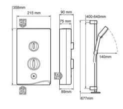 Mira Sport Thermostatic Electric Shower 9KW White And Chrome 1.1746.005 -Burlington Shop QS V2013 2 mn