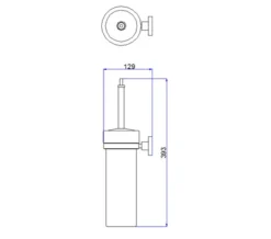 Crosswater Central Chrome Toilet Brush Holder - CE025C+ -Burlington Shop QS V24238 2 mn