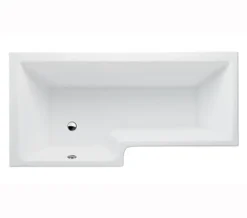 Cleargreen Ecosquare Left Handed White Shower Bath 1700 X 850mm