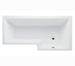 Cleargreen Ecosquare Left Handed White Shower Bath 1700 X 850mm -Burlington Shop QS V26286 1 mn