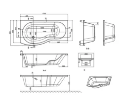 Cleargreen Ecoround White Shower Bath -Burlington Shop QS V26293 2 mn
