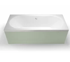 Cleargreen Verde Rectangular Double Ended White Bath 1800 X 800mm Round -Burlington Shop QS V26305 3 mn