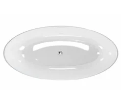 Clearwater Lacrima Natural Stone Freestanding Oval Bath 1690 X 800mm -Burlington Shop QS V26339 3 mn