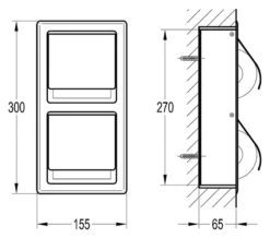 Flova Gloria Diamond Chrome Concealed Toilet Roll Holder -Burlington Shop QS V27320 2 mn