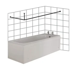 Croydex Premier Large L Shaped Chrome Shower Curtain Rod 8 Croydex Premier Large L Shaped Chrome Shower Curtain Rod -Burlington Shop QS V28275 1 mn