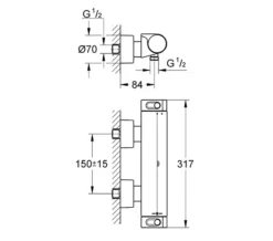 Grohe Grohtherm 2000 Thermostatic Chrome Shower Mixer Valve -Burlington Shop QS V28696 2 mn