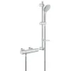 Grohe Grohtherm 1000 Thermostat Chrome Shower Mixer Valve With Euphoria Shower Set