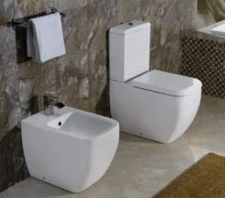 RAK Metropolitan 1 Tap Hole Back To Wall White Bidet 525mm - METBID