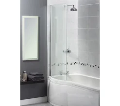 Aqualux Aqua 3 Shine Curved 720mm X 1500mm Bath Screen