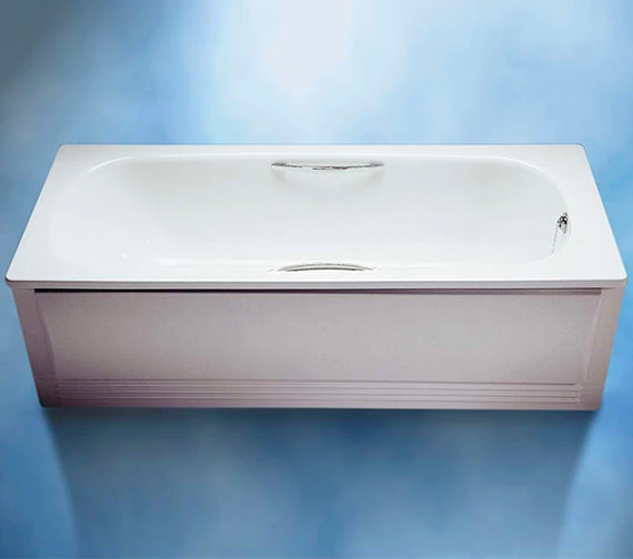 Twyford Celtic White Slip Resistant Steel Bath With Grips And Legs 1600 X 700mm 3 Twyford Celtic White Slip Resistant Steel Bath With Grips And Legs 1600 X 700mm - Image 3
