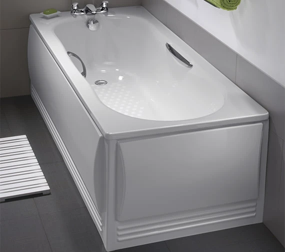 Twyford Celtic White Slip Resistant Steel Bath With Grips And Legs 1600 X 700mm 8 Twyford Celtic White Slip Resistant Steel Bath With Grips And Legs 1600 X 700mm - Image 8