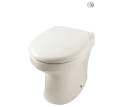 Twyford Sola White Rimless 400 Back-To-Wall WC Pan 508mm - SA1968WH -Burlington Shop QS V43349 4 mn