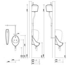 Twyford Clifton Easy To Clean Single White Urinal Bowl 445 X 300 X 375mm - VC7002WH 10 Twyford Clifton Easy To Clean Single White Urinal Bowl 445 X 300 X 375mm - VC7002WH -Burlington Shop QS V45443 2 mn 2