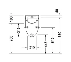 Duravit Fizz 305 X 285mm Urinal -Burlington Shop QS V45517 3 mn