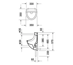 Duravit Starck 3 White 350 X 350mm Urinal With Concealed Inlet 7 Duravit Starck 3 White 350 X 350mm Urinal With Concealed Inlet -Burlington Shop QS V45522 2 mn