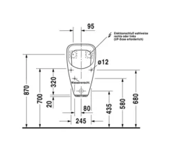 Duravit Utronic 345 X 315mm Electronic Urinal -Burlington Shop QS V45528 3 mn