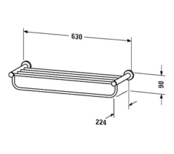 Duravit D-Code Towel Shelf -Burlington Shop QS V49442 2 mn