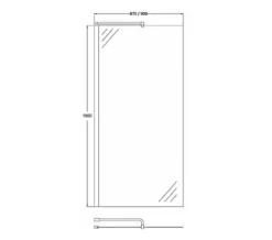 Hudson Reed Walk-In Wetroom Shower Screen And Support Bar -Burlington Shop QS V50392 2 mn