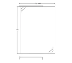 Hudson Reed Walk-In Wetroom Shower Screen And Support Bar -Burlington Shop QS V50395 2 mn