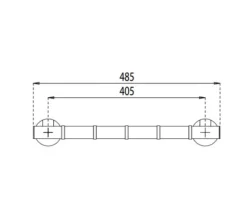 Croydex Grab N Grip Straight Chrome Grab Bar -Burlington Shop QS V55352 2 mn