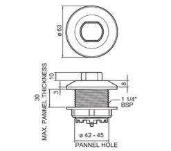 Grohe Chrome Air Button - 38488000 -Burlington Shop QS V55843 2 mn