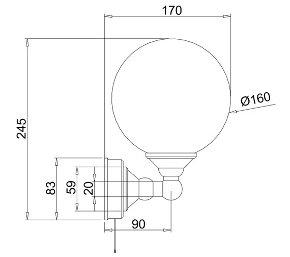 Burlington Edwardian Single Round Light With Pull Cord - T50 2 Burlington Edwardian Single Round Light With Pull Cord - T50 - Image 2