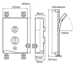 Mira Sport Multi-Fit Electric Shower 9.8kW White And Chrome - 1.1746.010 -Burlington Shop QS V56966 2 mn