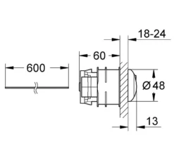 Grohe Eau2 Dual WC Flush Air Button Chrome Plated - 38771000 -Burlington Shop QS V57654 2 mn