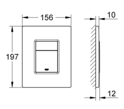 Grohe Skate Cosmopolitan Flush Plate -Burlington Shop QS V57655 2 mn