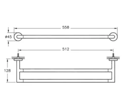 VitrA Minimax Towel Rail Chrome -Burlington Shop QS V57900 2 mn