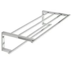 Vado Level Chrome Towel Shelf With Rail