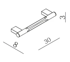 Essential Urban 300mm Straight Chrome Grab Bar -Burlington Shop QS V59872 2 mn