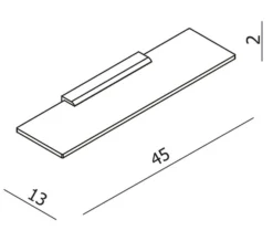 Essential Urban 450mm Glass Shelf -Burlington Shop QS V59878 2 mn