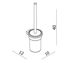 Essential Urban Chrome Toilet Brush Holder -Burlington Shop QS V59882 2 mn